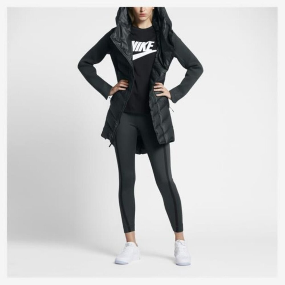 Women's Nike Sportswear Bond Leggings Seaweed Green/ Black Size Small